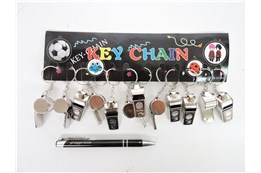 BRELOK x 12 gwizdek metalowy,    fol