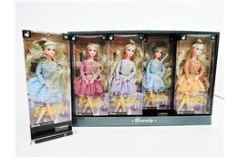 AST. LALKA x 8, 28 cm, spódniczka, kart.,  displ.