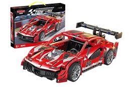 KLOCKI 488 el. model auta 1:18 czerwony
