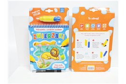 KSIĄŻ. Malowanka z pisakiem wodnym ZWIERZAKI