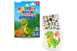 ZESTAW KREATYWNY PIASKOWE OBRAZKI dinozaury