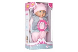 LALKA BOBAS JULKA, 32 cm, uczy, śpiewa, opow. kar
