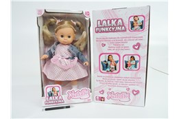 LALKA NATALIA, 39 cm, z warkoczami mówi po polsk
