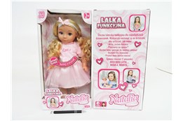 *LALKA NATALIA funkcyjna, 36 cm, sukienka love