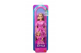 Barbie lalka Fashionistas różowa sukienka