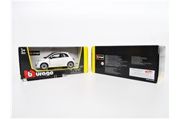 *BBURAGO metal. 1:24 Fiat 500, white, 18cm.  kart.