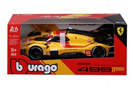 BBURAGO metal, 1:24 FERRARI RACING Le mans żółty