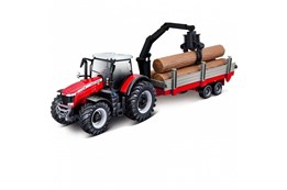 *BBURAGO metal. TRAKTOR Massey F. z drewnem  10cm
