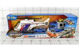 HELIKOPTER+CIĘŻARÓWKA + 2 AUTA W PUDEŁKU