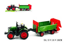 TRAKTOR z maszyną rolniczą,  klosz