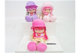 AST. LALKA szmacianka, 50 cm, śpiewa, kapelusz