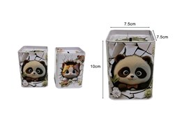 SKARBONKA metal panda i kotek 10x7,5 cm