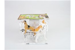 PSY, 10-12 cm, plast., 4 szt. kpl.            fol.