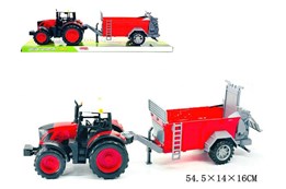 TRAKTOR z rozrzutnikiem obornika pod kloszem