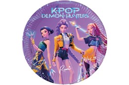 *Talerzyki papierowe KPOP Demon Hunters 23 cm 8szt