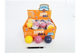 AST. PIŁKA x 24 w kropki, odbijająca, 6 cm, displ.