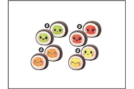 SUSHI PLUSZOWE 25X25X15CM 4 wz