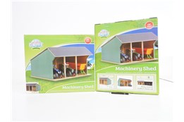 DREWNO GARAŻ na 3 d. TRAKTORY 45x38x27 cm.