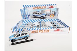 AUTO metal. x 12, POLICJA, 11 cm,  dźw. , displ.