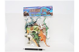 DINOZAURY, 15-17 cm, plast. 6 szt. kpl.      fol.