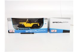 MAISTO AUTO metal., 1:18, Jeep wrangler żółty