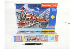 *CAS. PUZZLE 200 el. Mikołaj przyjeżdza do miasta