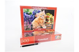 *CAS. PUZZLE 500 el. Rudy kot na ławce, 9+