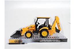 FARMA TRAKTOR Koparka, plast., 39 cm,żółta, klosz