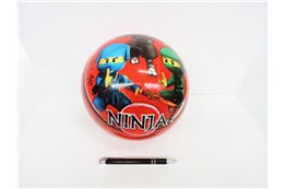 PIŁKA gumowa, 23 cm, NINJA WOJOWNIK