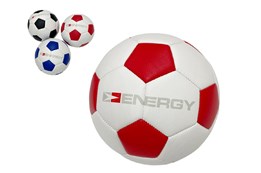 PIŁKA NOŻNA 3 kol. energy biała w łatki