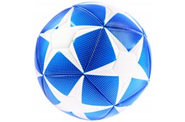 *PIŁKA NOŻNA, roz.5, biało-niebieska gwiazdy