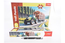 PUZZLE TREFL 100 el., Ciągnik leśny