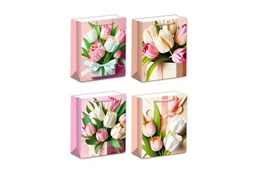 AST. TORBA x 12, PREZENT, tulipany, 32x26x10