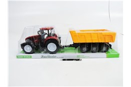 TRAKTOR z przyczepą 70x20x20 cm,   klosz