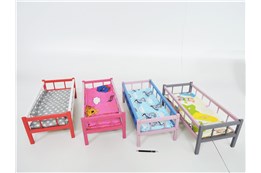 AST. ŁÓŻECZKO kolor. DLA LALEK Z POŚCIELĄ 60x28x22