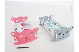 KOŁYSKA dla lalek, KOLOR., 50x21x29 cm, 2 kol.