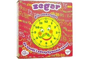 *GRA ZEGAR, do nauki odczytywania czasu, edu. 4+