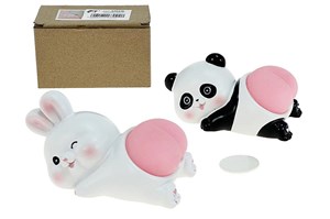 królik lub panda z pupą gniotkiem, ok. 8cm