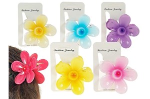 AST. SPINKA x 12 DO WŁOSÓW, kwiaty, 7,5 cm.,  fol.