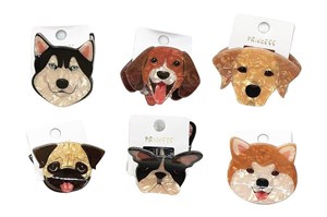 SPINKA do włosów, klamerka, pies, opak.12szt