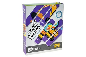 *UKŁADANKA 36el., paski, POJAZDY, 25,5x20,5x5,5 cm