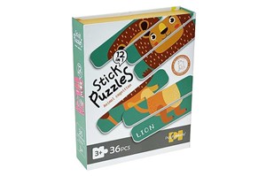 *UKŁADANKA 36 el.,paski, ZWIERZĘTA, 25,5x20,5x5 cm