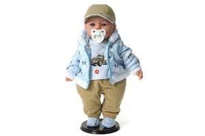 LALKA bobas 45cm, z polskim dź. nieb.. auto