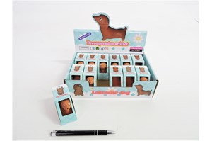 BRAK GNIOTEK x 12 pies jamnik, 7 cm,  kart. displ.