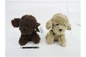 AST. PLUSZ PIES, pudel 25 cm, siedzący, 2 wz.