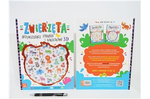 KSIĄŻ. Zadania z naklejkami 3D, ZWIERZĘTA