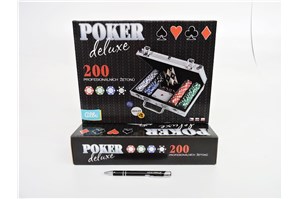 POKER DELUXE, 200 żetonów, zest.