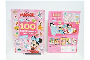 KISĄŻ. MINNIE. 100 brokatowych naklej.