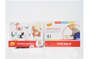 UKŁADANKA drew. 29x30 cm,  zwierz. dom, 18m+