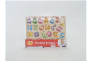 SMILY DREWNO układanka, LITERKI